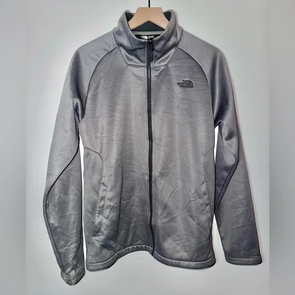The North Face Men’s Zip Up Collared Jacket Size Small Shiny Grey Polyester